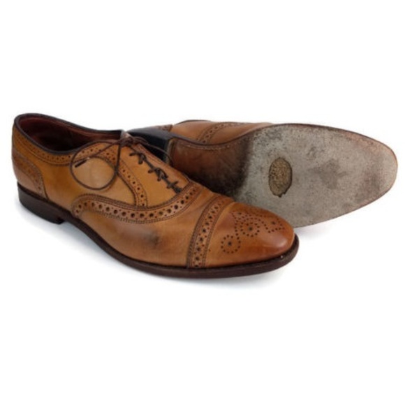 Allen Edmonds Men\'s Brown Oxford Shoes US Size 10D